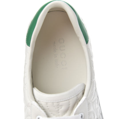Gucci Nappa G Rhombus Mens Ace Sneakers 8 Great White Green 6 of 9