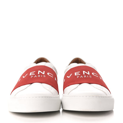 Givenchy Calfskin Band Logo Womens Urban Street Sneakers 42 White Red 2 of 8