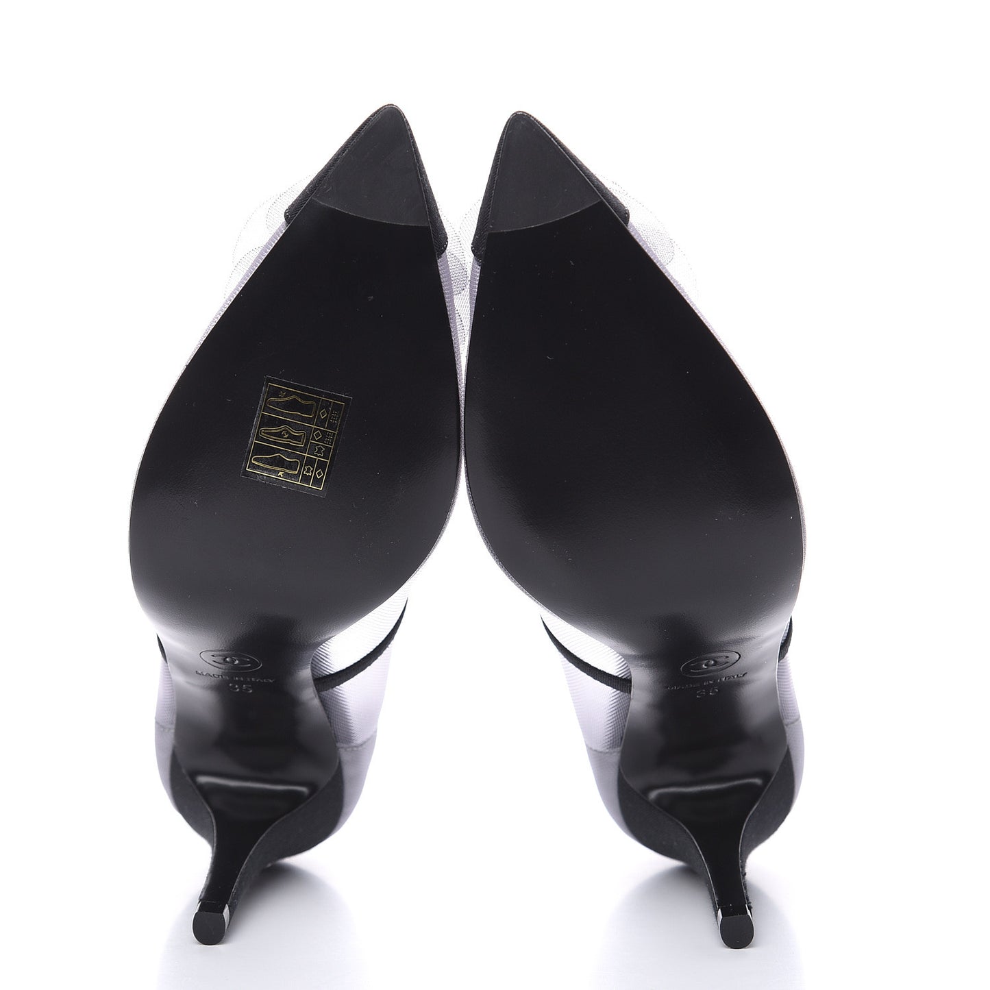 Mesh Grosgrain Camellia Pumps 35 Grey Black