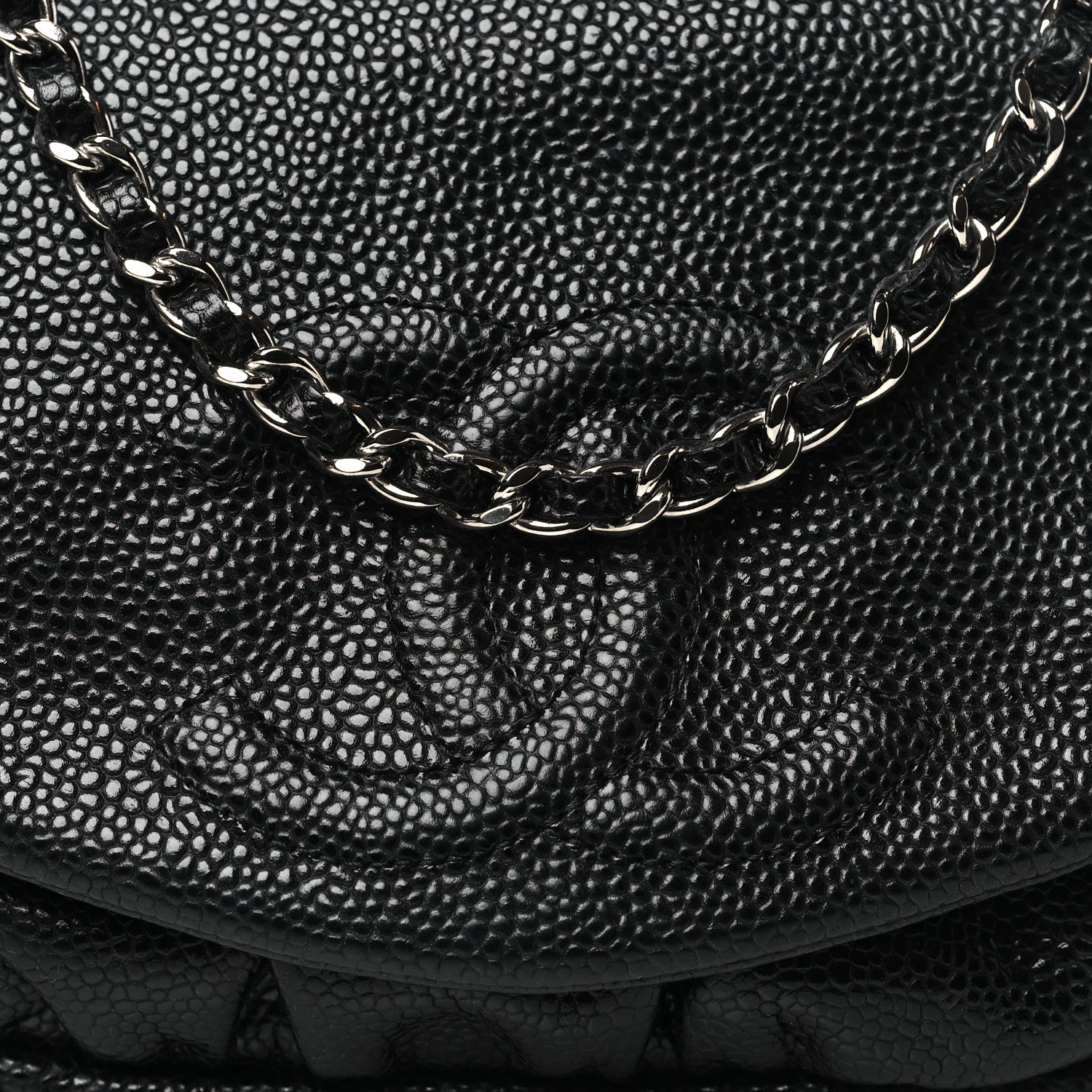 Chanel Caviar Half Moon Wallet On Chain WOC Black 9 of 11