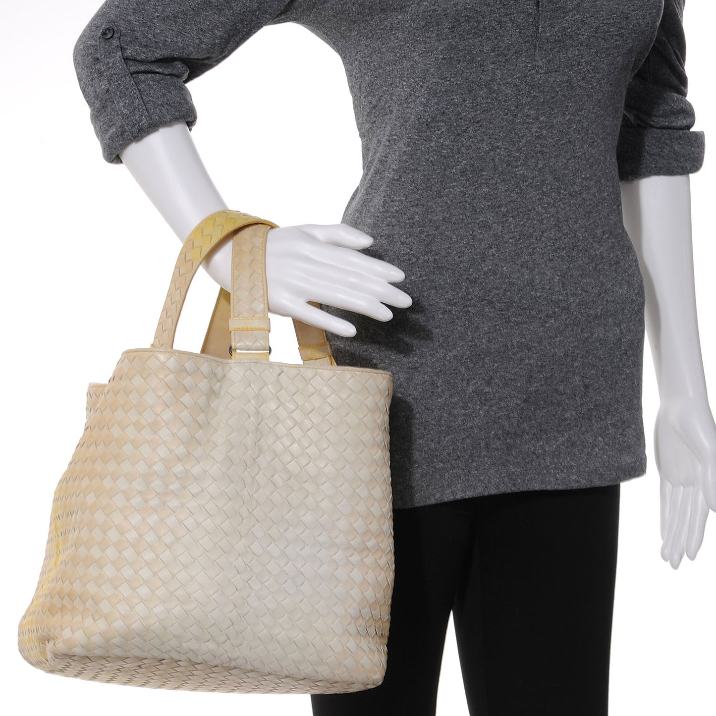Nappa Intrecciato Nuance Bucket Ombre Tote Yellow