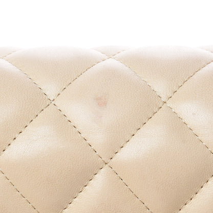 Chanel Lambskin Quilted Jumbo Double Flap Light Beige 8 of 21