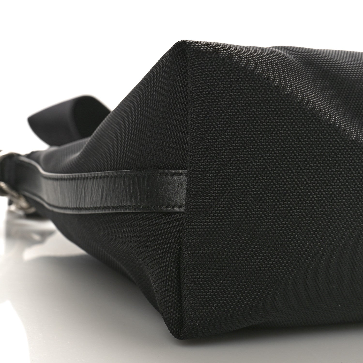 Gucci Nylon Web Top Handle Shoulder Bag Black 8 of 9