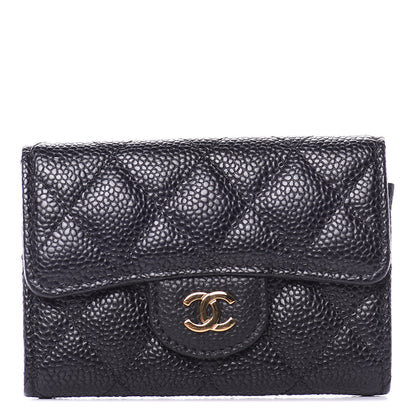Chanel Caviar Quilted Flap Card Holder Black 1 of 11