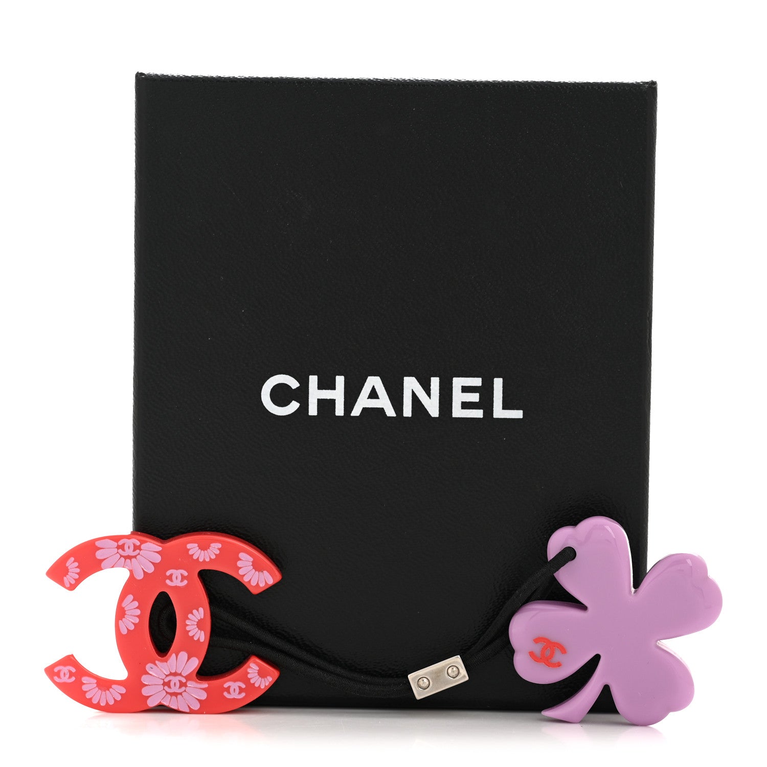Chanel Resin Clover CC Hair Tie Purple Red 1882396 – FASHIONPHILE
