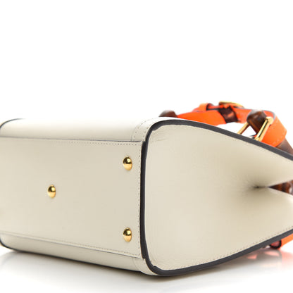 Gucci Wonka Grain Calfskin Mini Diana Tote Bag Mystic White Orange Fluo 9 of 9