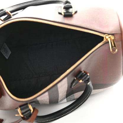 Burberry E-canvas Check Bowling Bag Dark Birch Brown 5 of 11