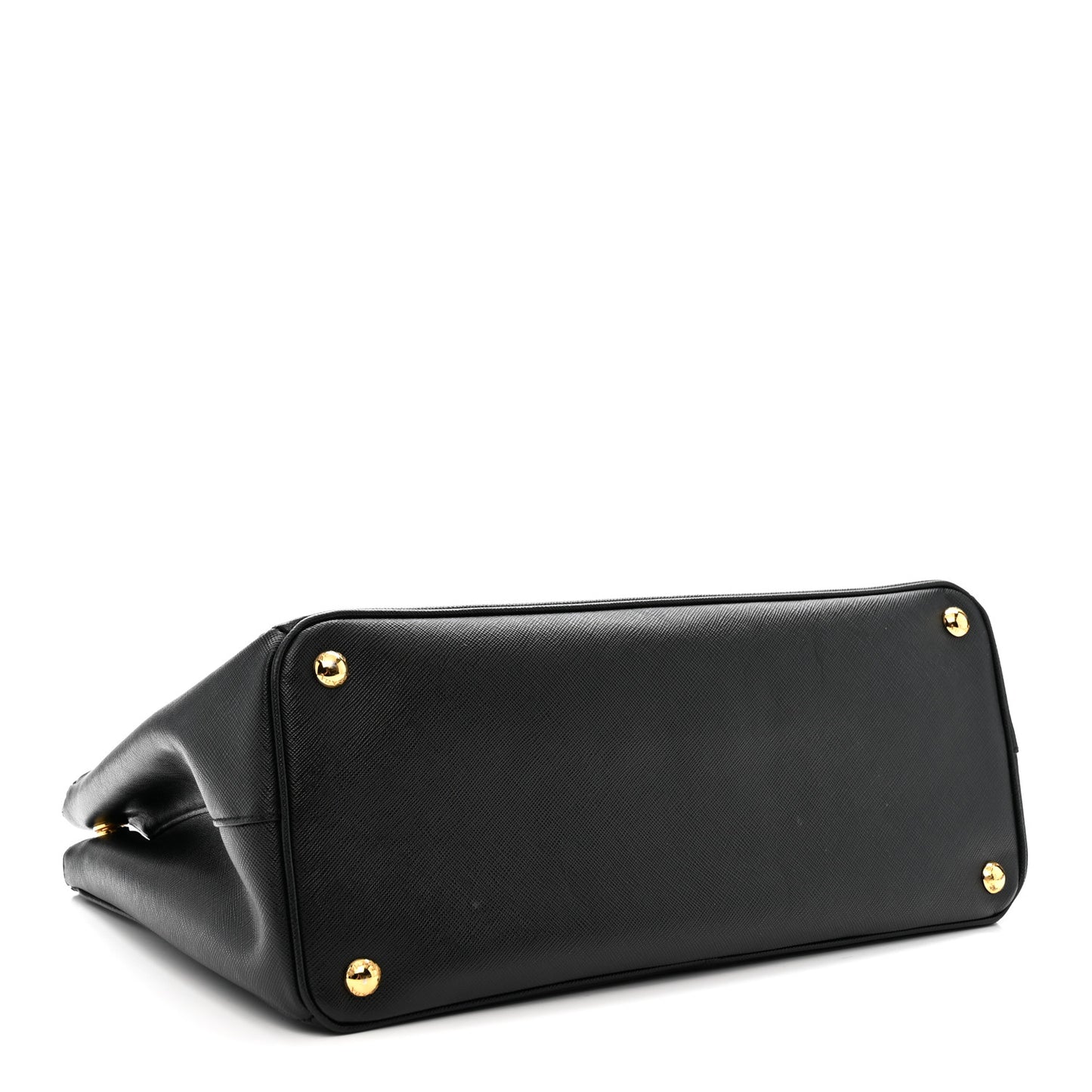 Saffiano Large Galleria Double Zip Tote Black