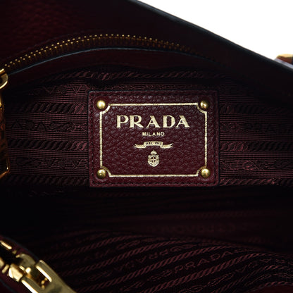 Prada Vitello Daino Tote Cherry 7 of 8
