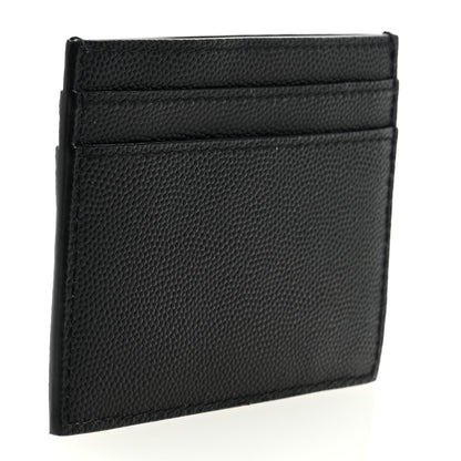 Saint Laurent Grain De Poudre Card Case Black 3 of 6