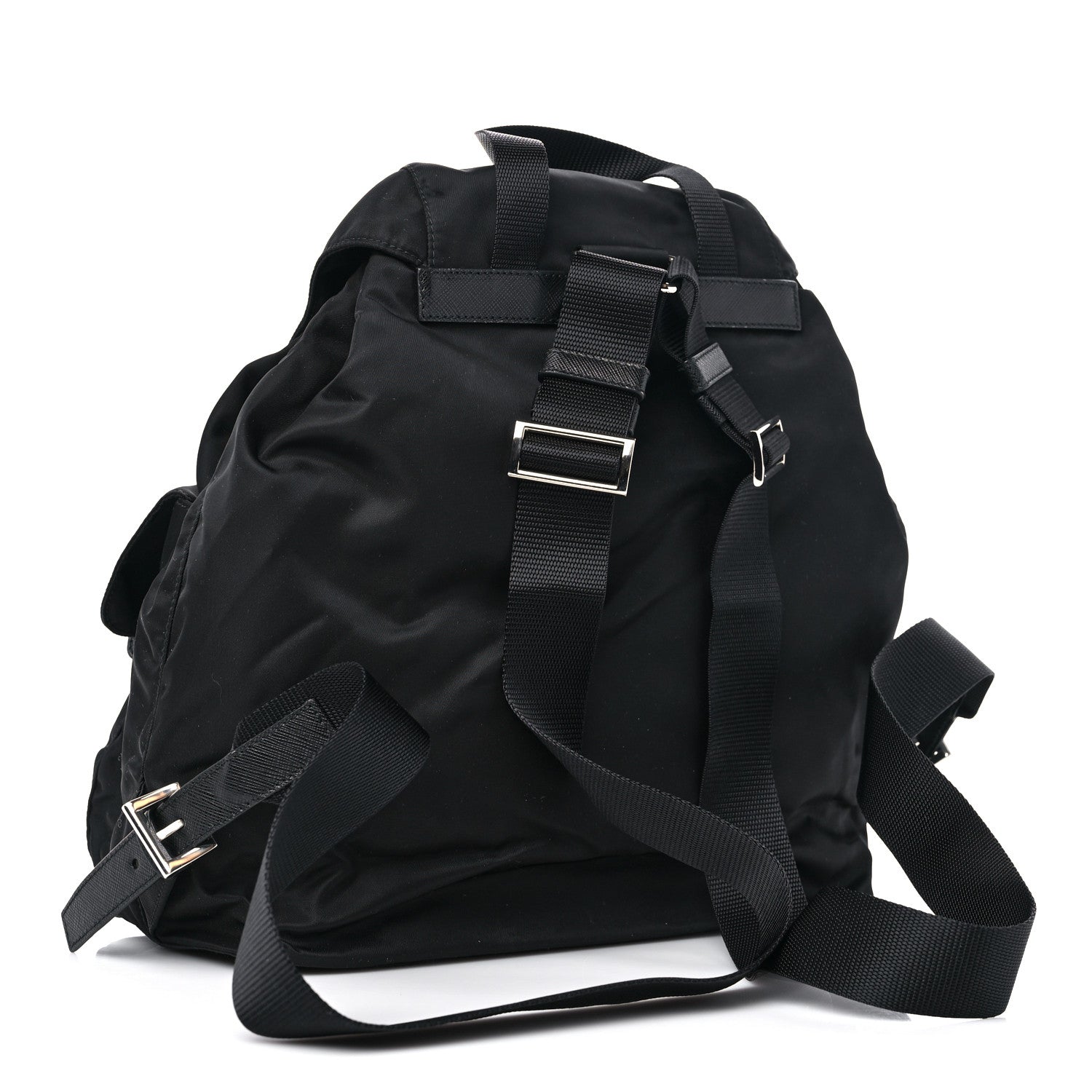 Prada Tessuto Nylon Saffiano Medium Backpack Black 3 of 8