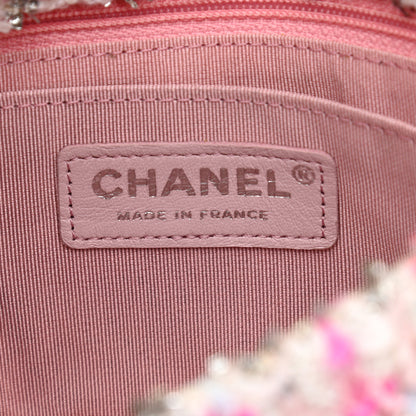 Chanel Tweed Quilted Mini Rectangular Flap Light Pink Silver Blue 6 of 10