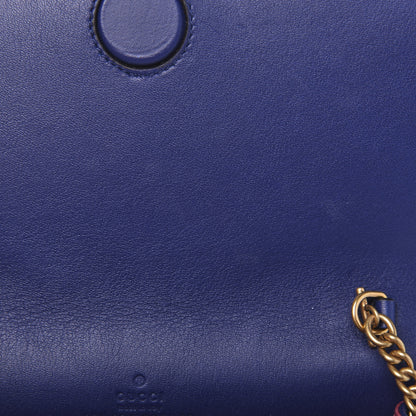 Gucci Velvet Matelasse GG Marmont Mini Bag Cobalt Blue 6 of 11