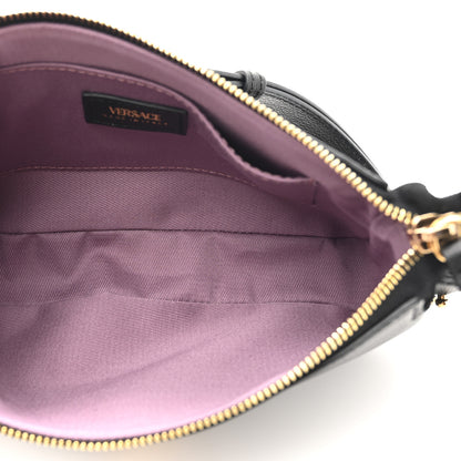 Versace Grained Calfskin Medusa Shoulder Bag Black 5 of 9