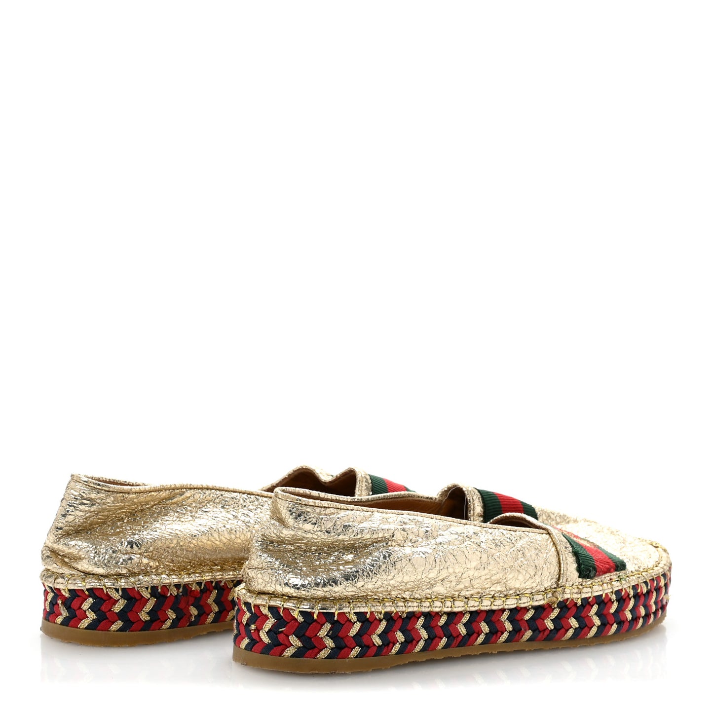 Galassia Web Bee Embroidered Espadrilles  36.5 Platino