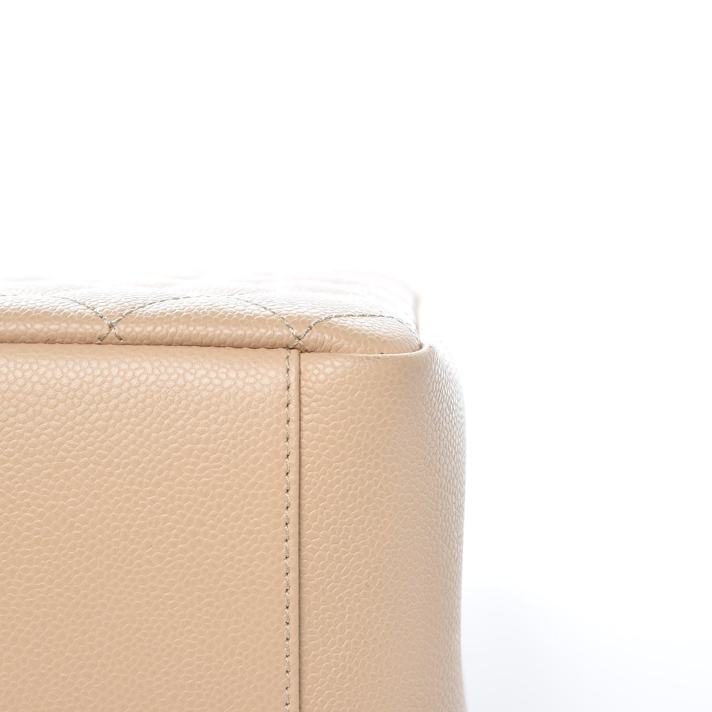 Caviar Quilted Grand Shopping Tote GST Beige Clair