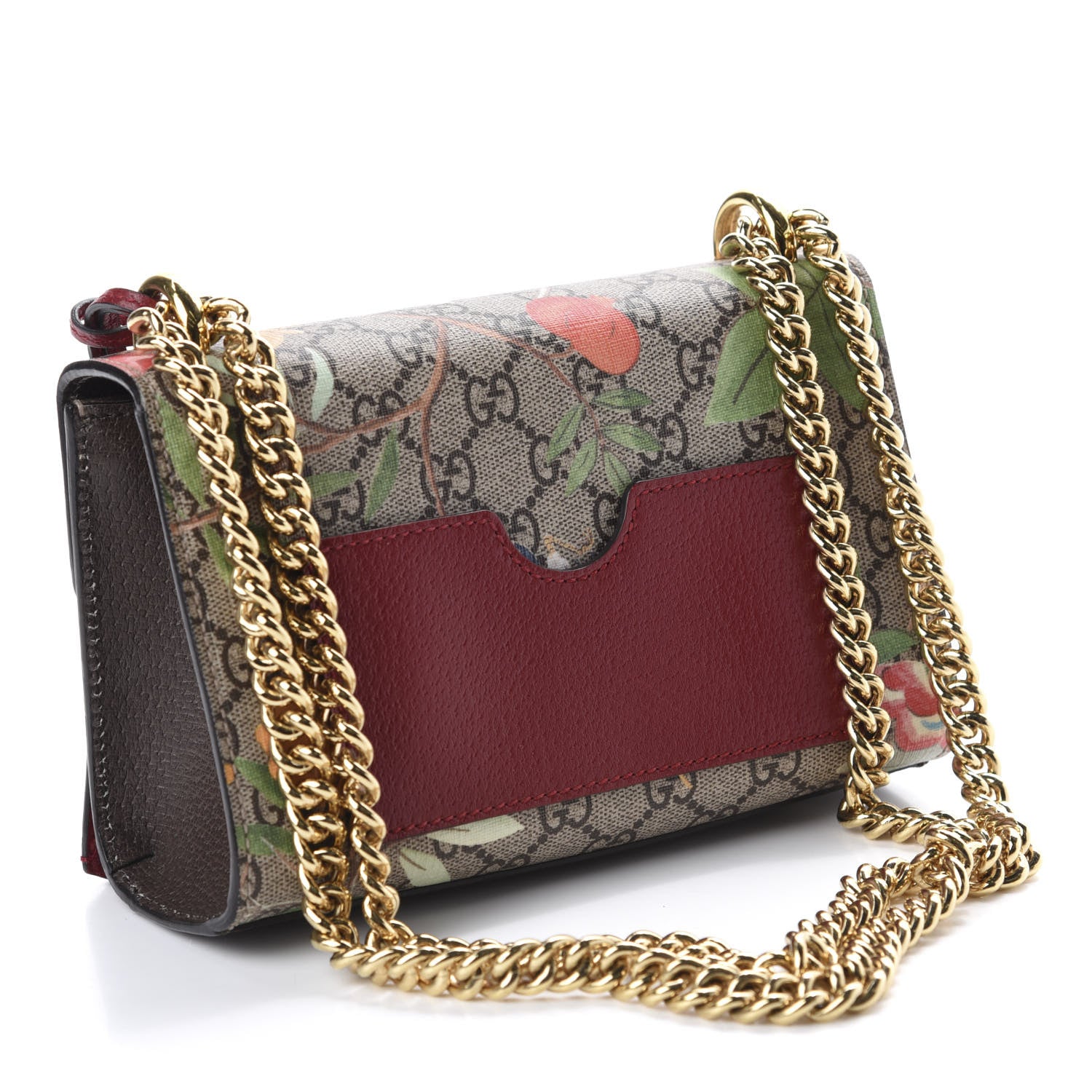 Gucci GG Supreme Monogram Tian Small Padlock Shoulder Bag Beige Multicolor New Acero 3 of 10