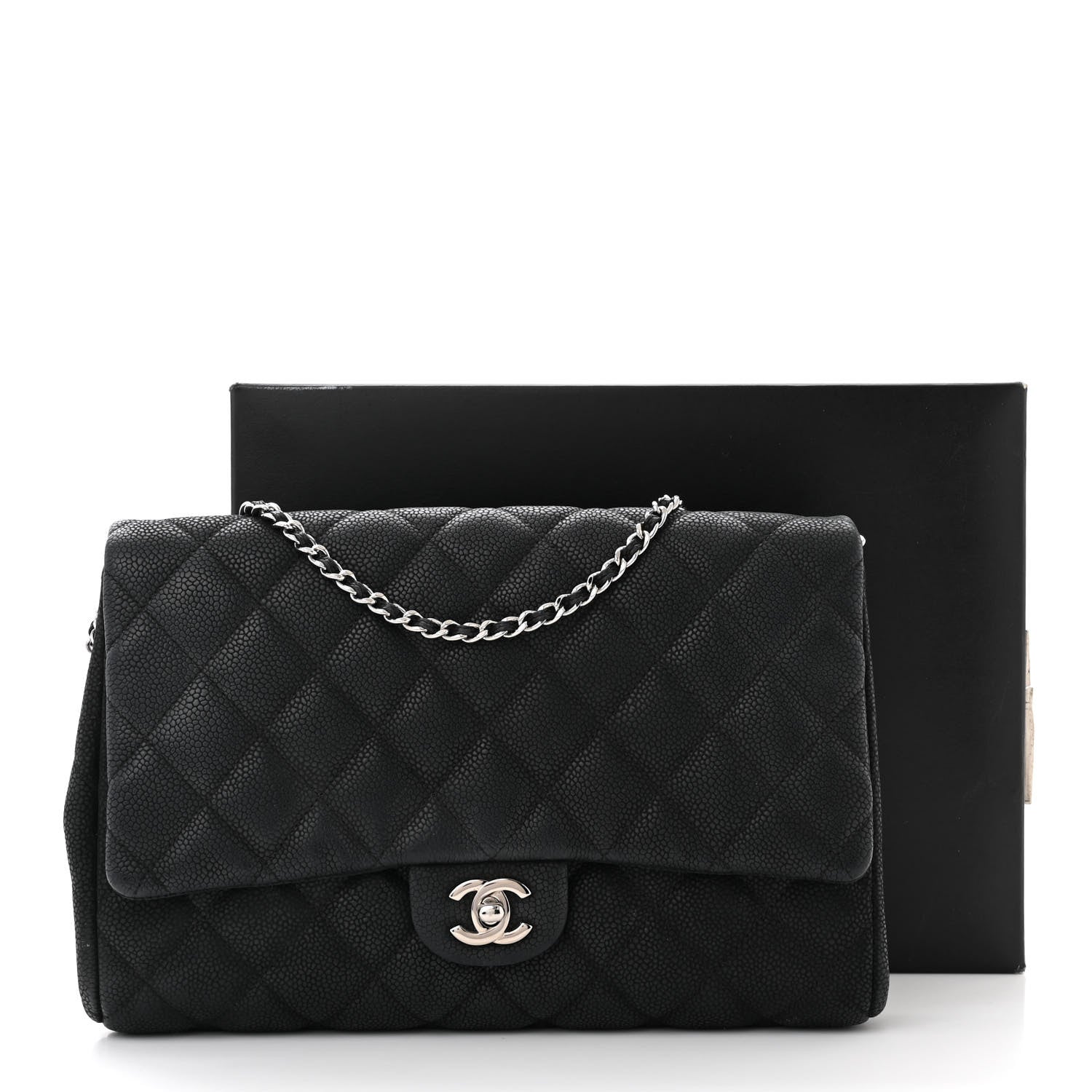 Chanel Caviar Quilted Clutch With Chain Flap Black 12 of 12