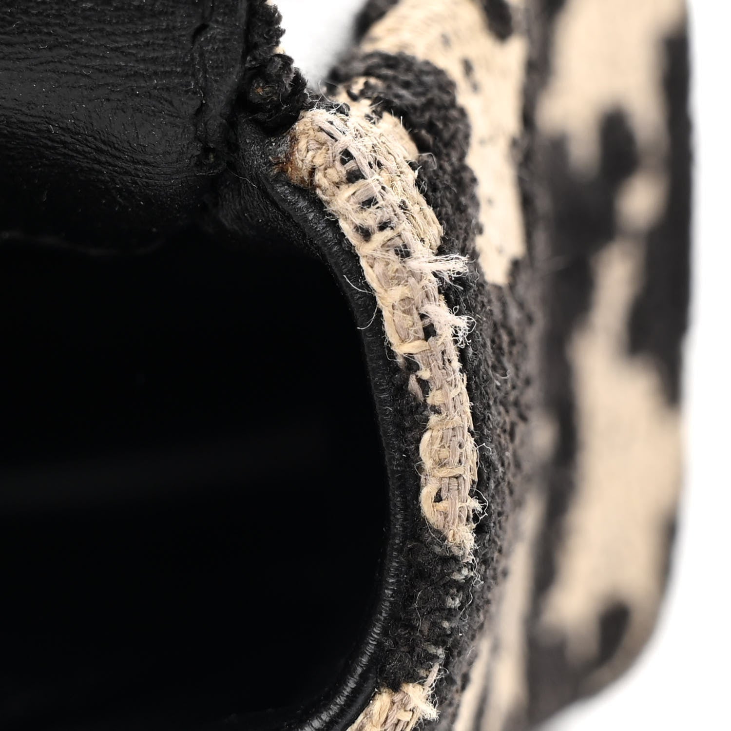 Christian Dior Technical Canvas Macro Houndstooth Medium Caro Bag Black White 11 of 20