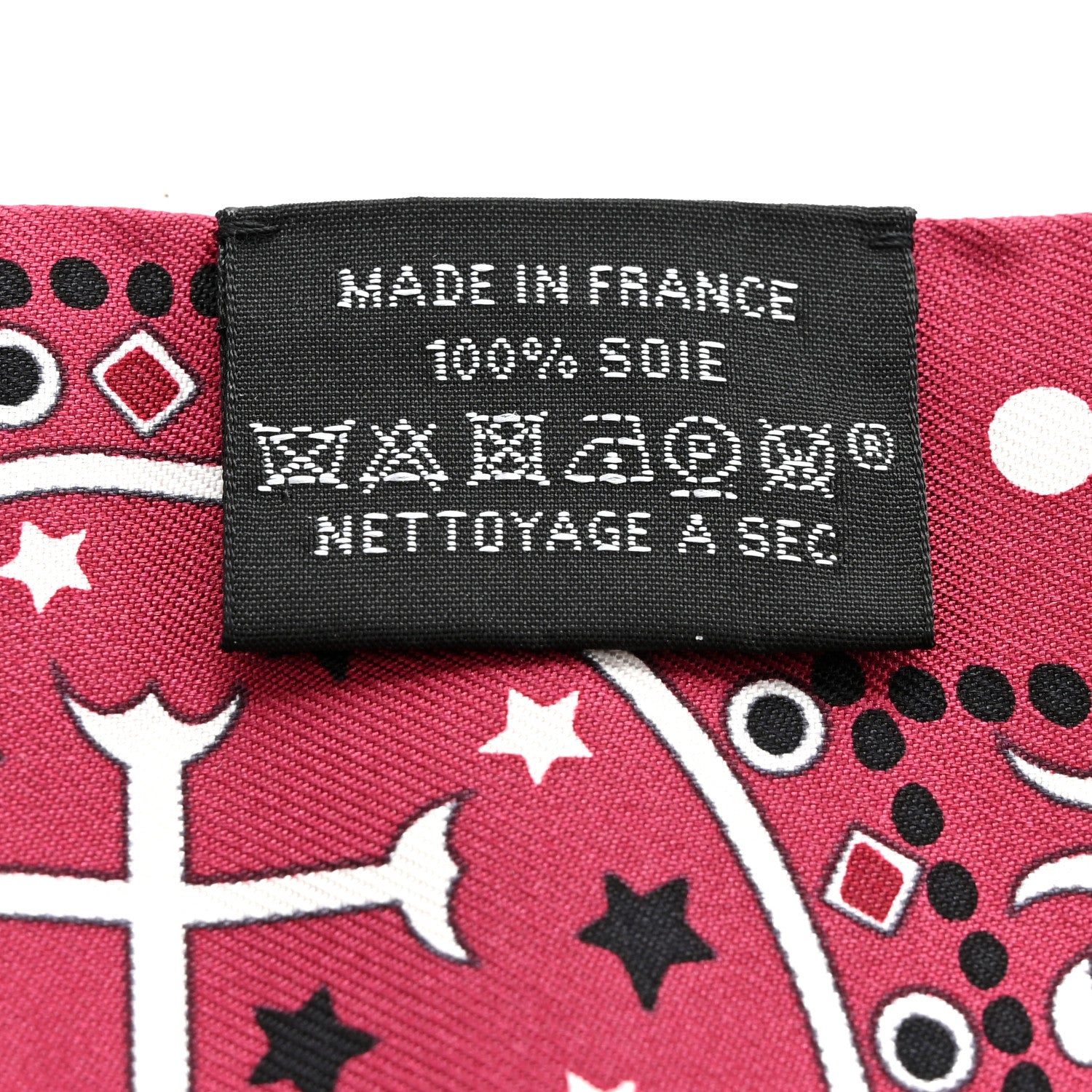 Hermes Silk Peuple Du Vent Bandana Twilly Rouge Black White 4 of 4