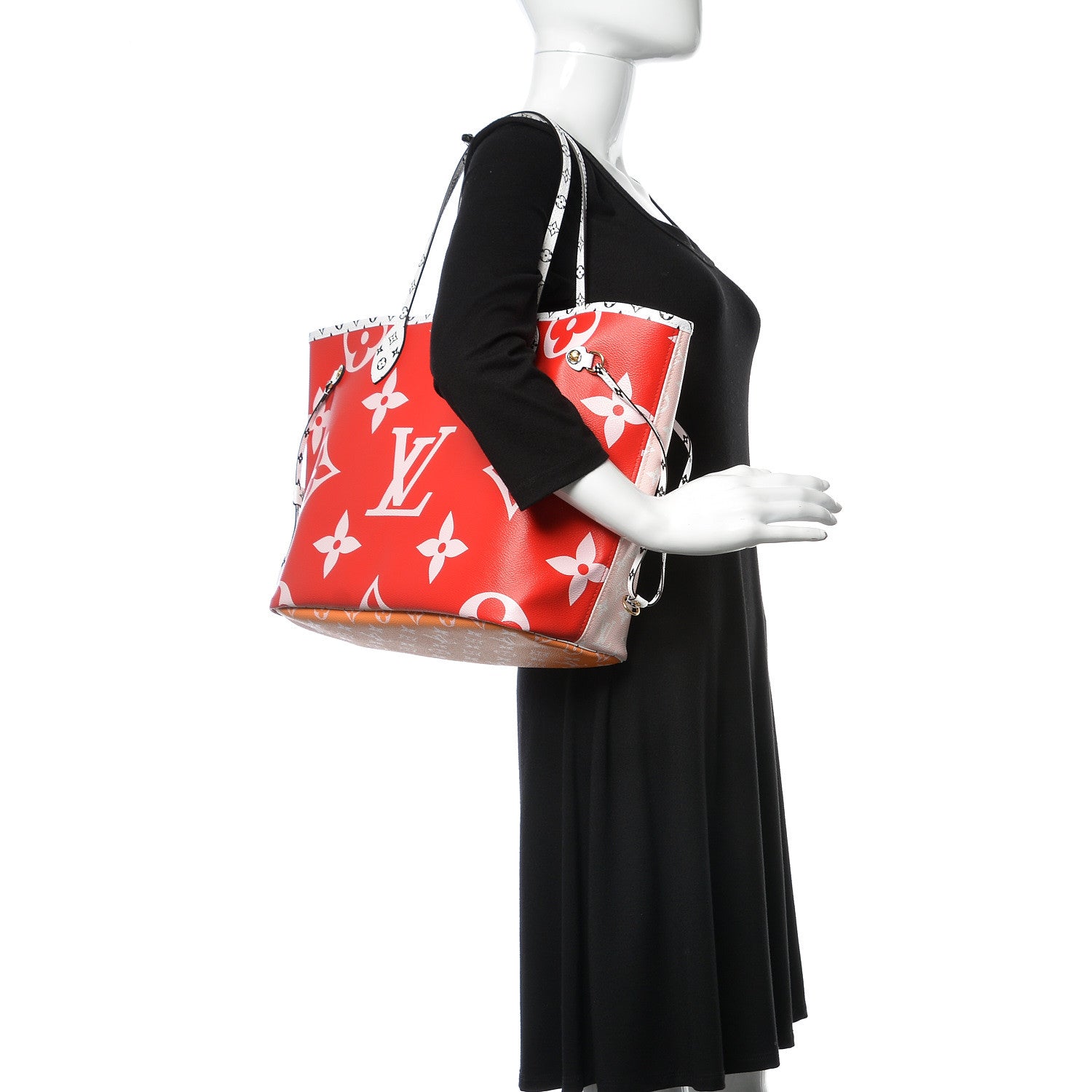 Louis Vuitton Monogram Giant Neverfull MM Rouge 2 of 11