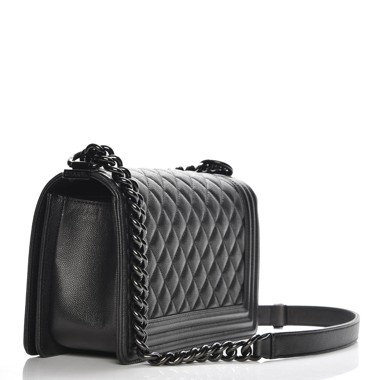 Chanel Caviar Quilted Medium Boy Flap So Black 3 of 7