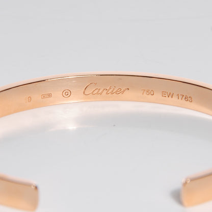Cartier 18K Pink Gold LOVE Cuff Bracelet 19 4 of 5