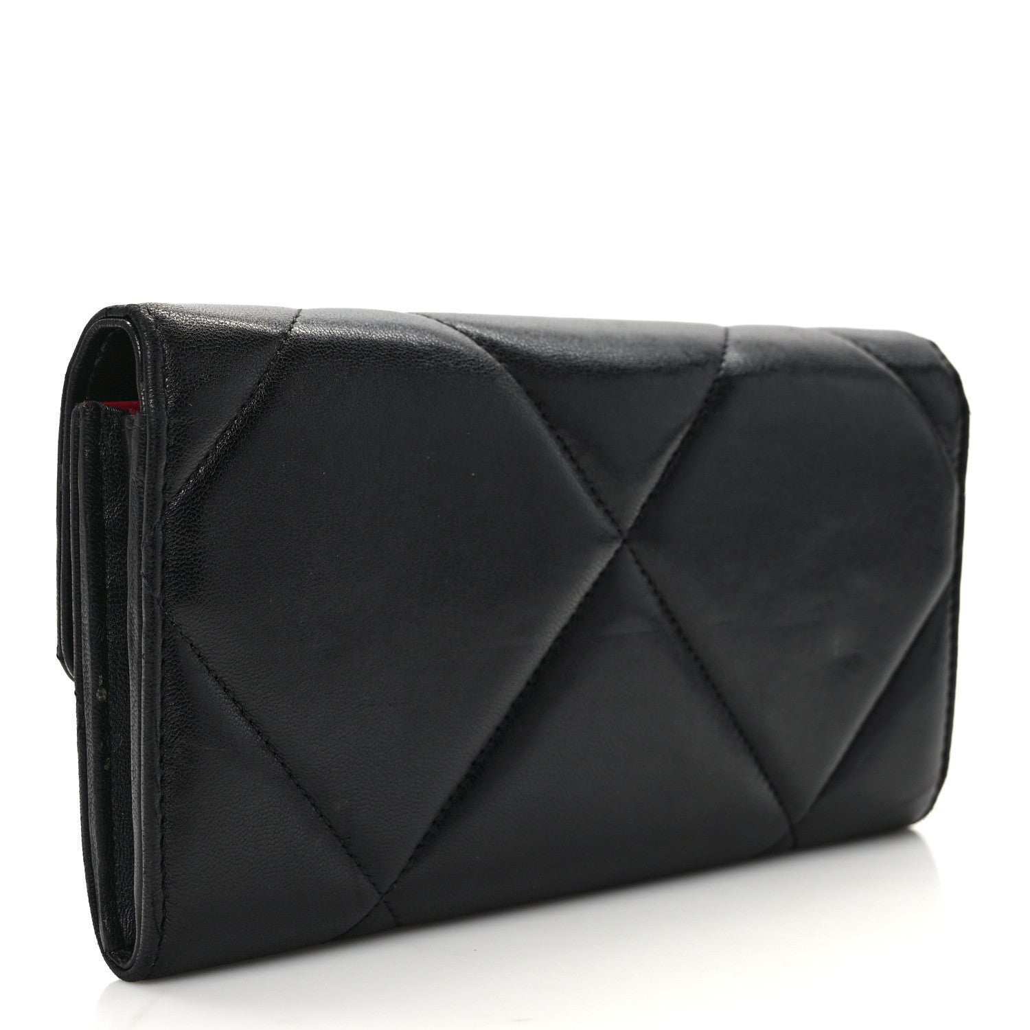 Chanel Lambskin Quilted Chanel 19 Flap Wallet Black 3 of 11