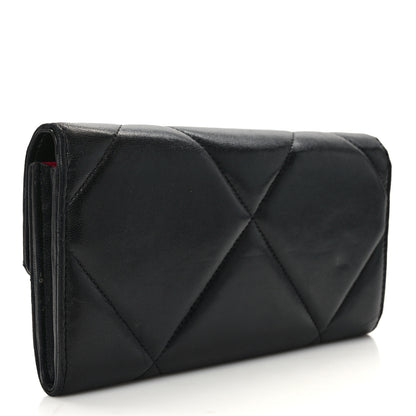 Chanel Lambskin Quilted Chanel 19 Flap Wallet Black 3 of 11