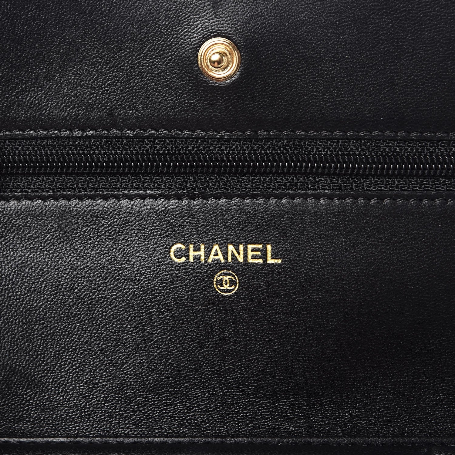 Chanel Lambskin Quilted Wallet On Chain WOC Black 6 of 10