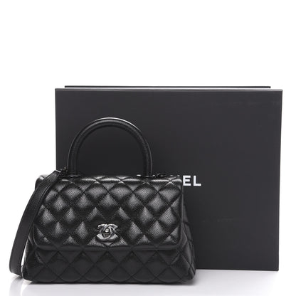 Chanel Caviar Quilted Mini Coco Handle Flap So Black 10 of 10