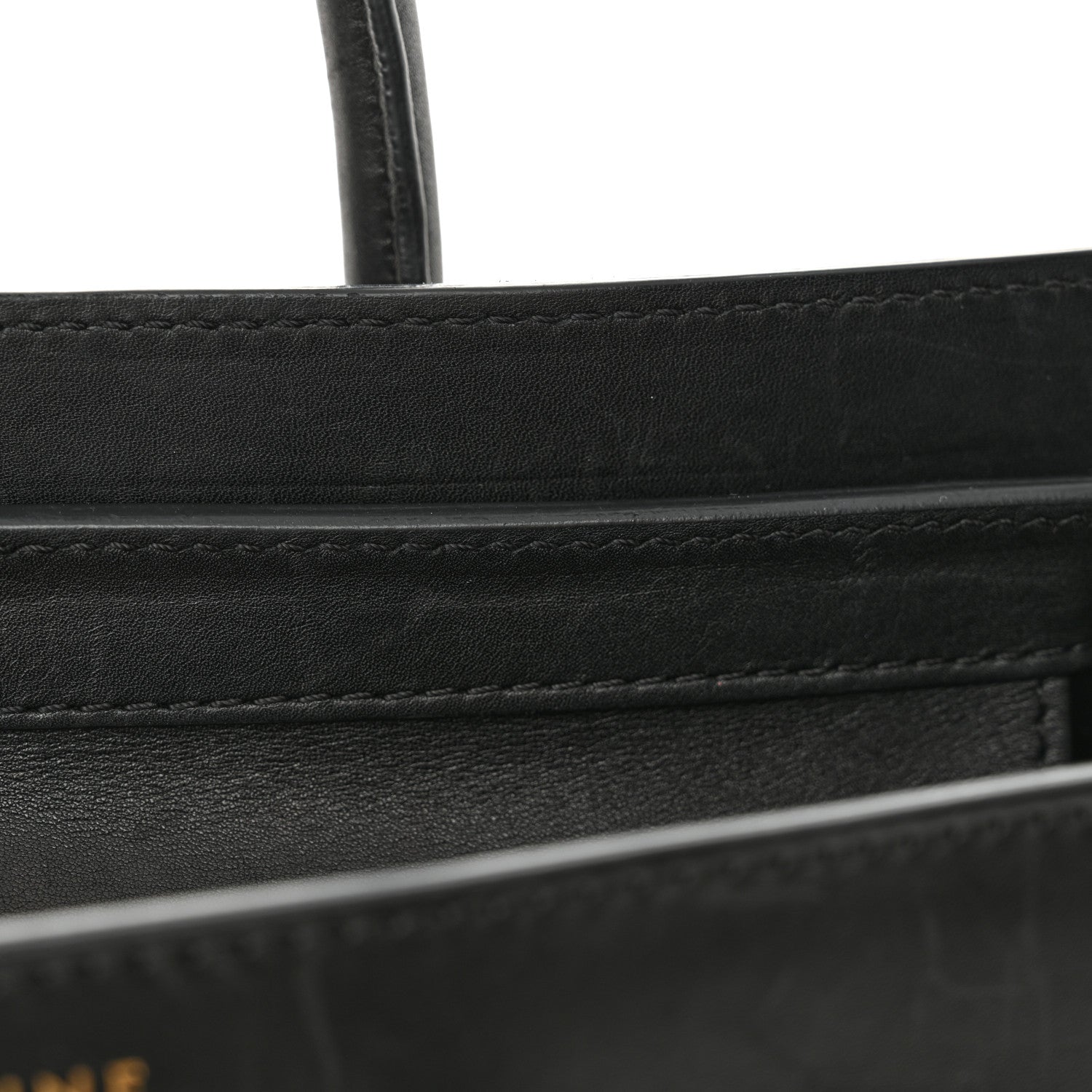 Celine Shrunken Lambski\n Micro Bi-Color Luggage Black White 13 of 16