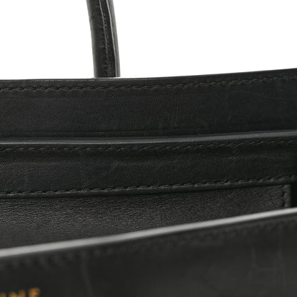 Celine Shrunken Lambski\n Micro Bi-Color Luggage Black White 13 of 16