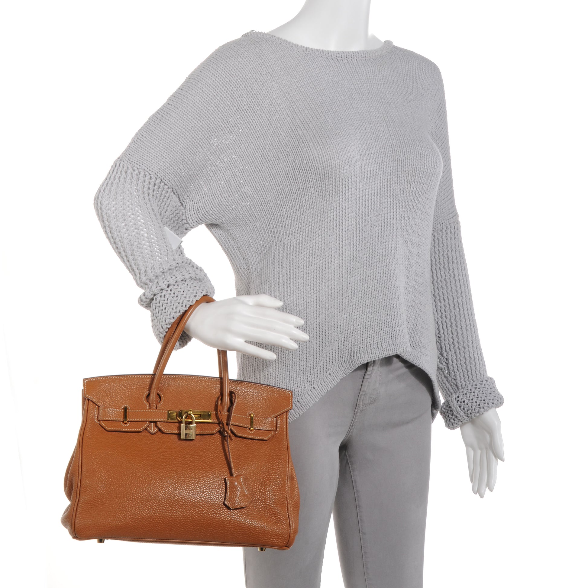 Hermes Taurillon Clemence Birkin 30 Gold 2 of 9