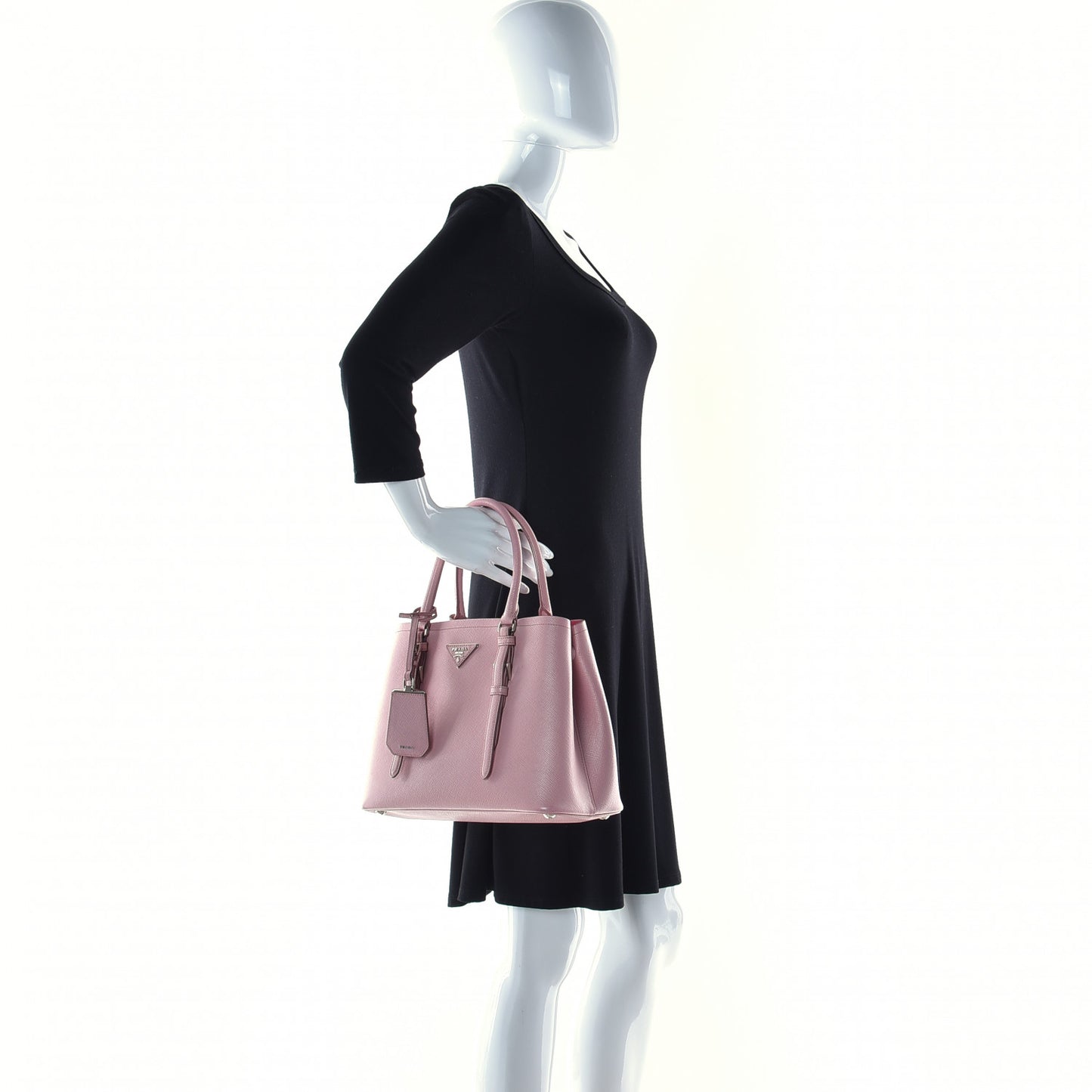 Saffiano Cuir Small Double Handle Tote Pesco