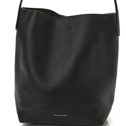 Mansur Gavriel Pebbled Calfskin Everyday Cabas Black 7 of 9