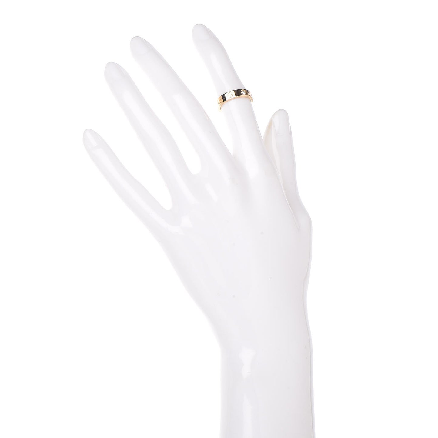 18K Yellow Gold Diamond 4mm LOVE Wedding Band Ring 47 4