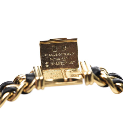 Chanel Stainless Steel Lambskin 20mm Chain Premiere Quartz Watch Gold L 6 of 7
