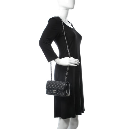 Chanel Lambskin Quilted Mini Rectangular Flap Black 2 of 10