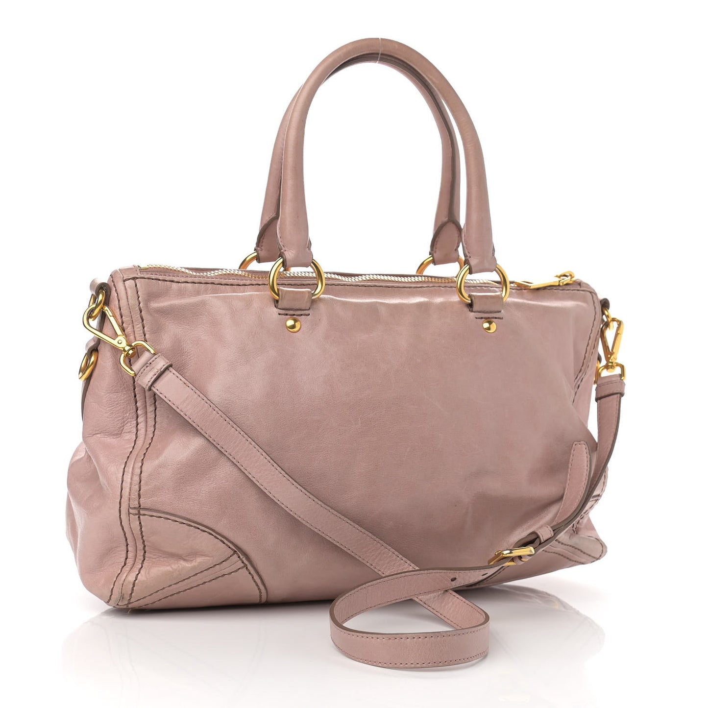 Vitello Shine Antik Satchel Mughetto