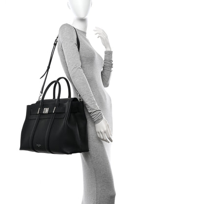 Louis Vuitton Millesime Calfskin Georges Tote MM Black 2 of 13