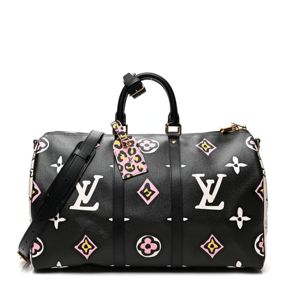 Louis Vuitton Monogram Giant Wild At Heart Keepall Bandouliere 45 Black 1 of 8