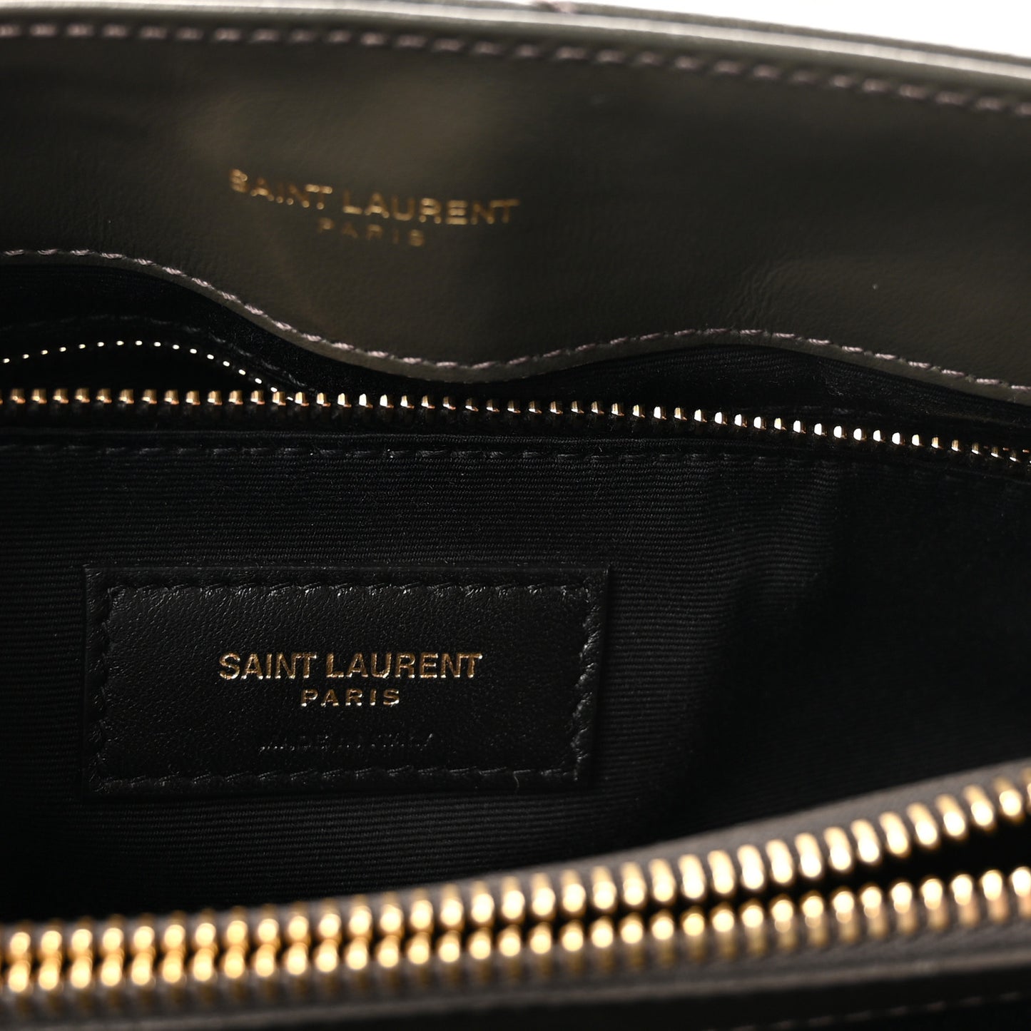 Calfskin Y Quilted Monogram Medium Loulou Chain Satchel Military Olive