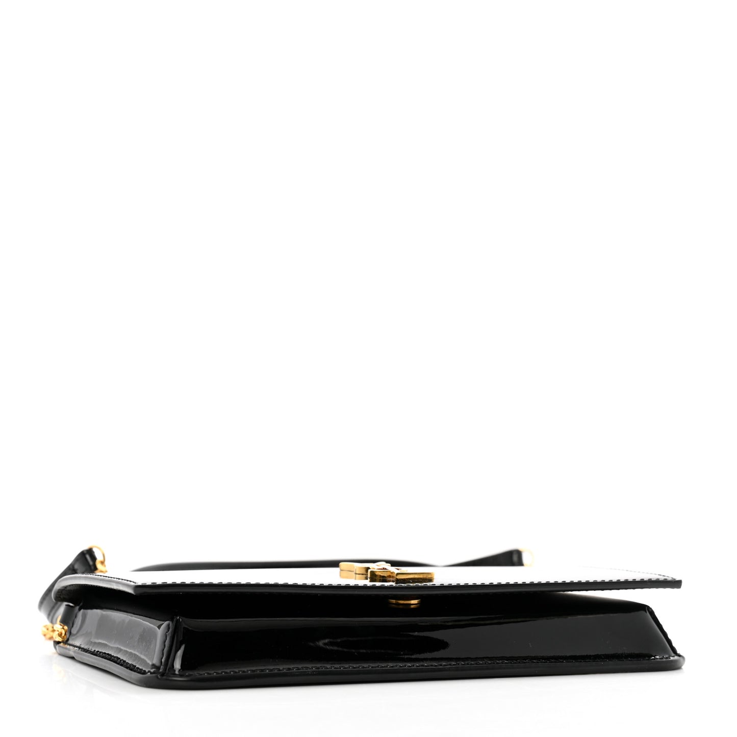 Patent Monogram Phone Holder Crossbody Black