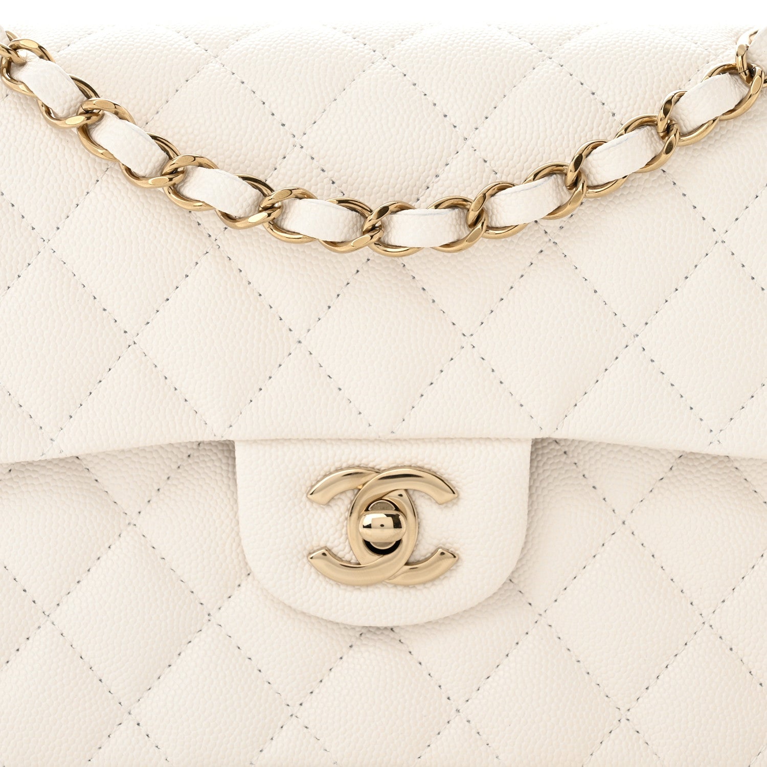 Chanel Caviar Quilted Small Double Flap White 8 of 11