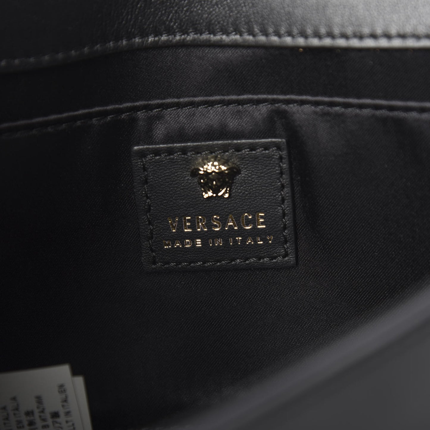 Vitello Palazzo Medusa Evening Clutch Bag Black