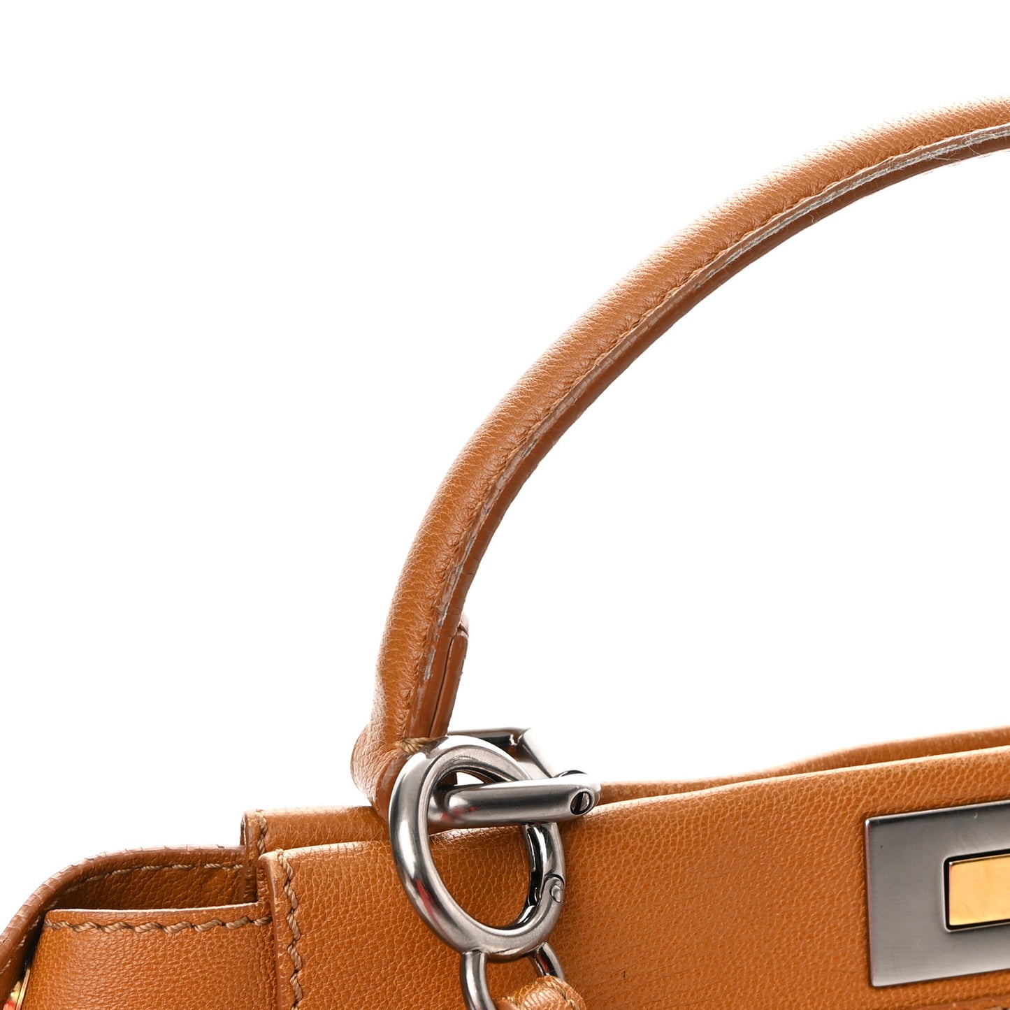 Goatskin Medium Peekaboo Iconic Satchel Camel
