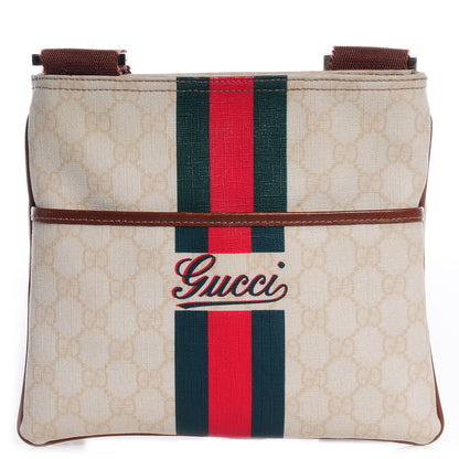 Gucci Monogram Stripe Flat Messenger Bag 1 of 7