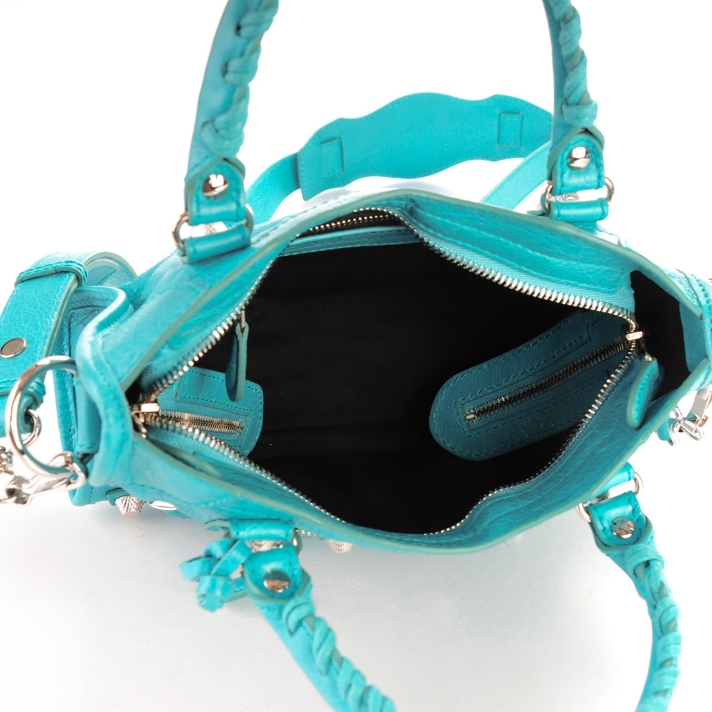 Agneau Giant 12 Silver Hardware Mini City Bleu Tropical