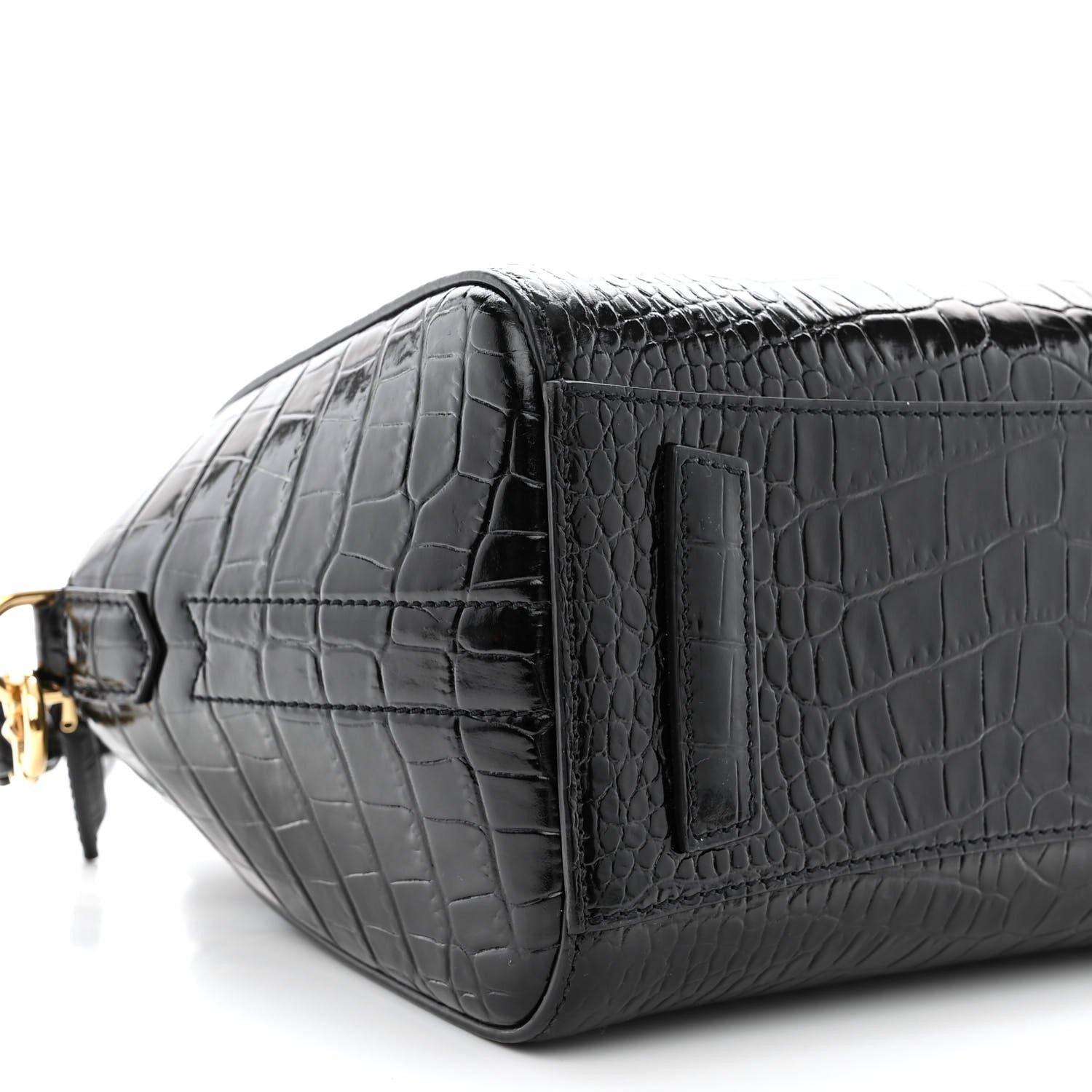 Givenchy Calfskin Crocodile Embossed Mini Antigona Black 9 of 11